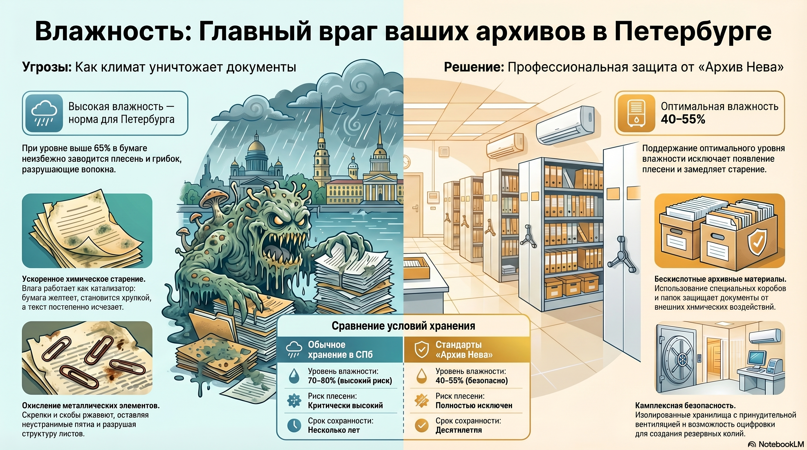 Влажность Петербурга убивает ваши документы быстрее, чем время